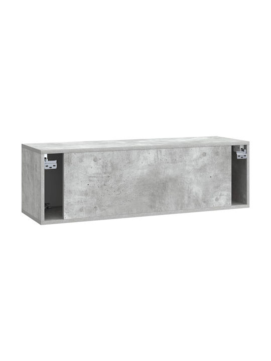 Wall Living Room Cabinet Made of Black Metal 98x31x30cm