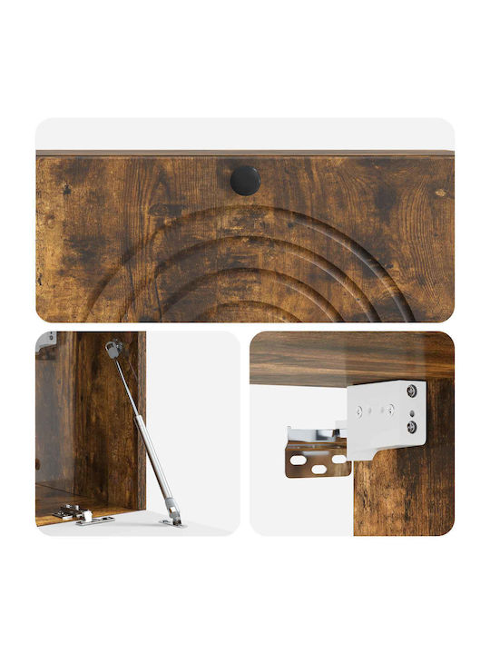 Wall Living Room Cabinet Made of Black Metal 98x31x30cm