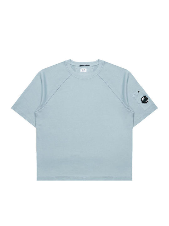Short Sleeve Blue Blouse