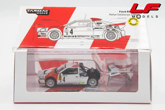 Model Mașină Ford Rs200 #4 Antonio Zanini Josep Autet Raliul Cataloniei 1986 Scara 1:64 Tarmac Works