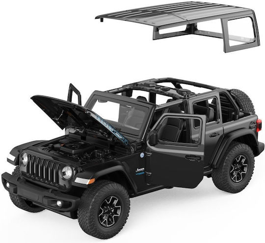 Jeep Wrangler Rubicon 4xe Черен Метален Автомобил 1:24 Мащаб