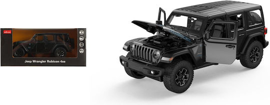 Jeep Wrangler Rubicon 4xe Черен Метален Автомобил 1:24 Мащаб