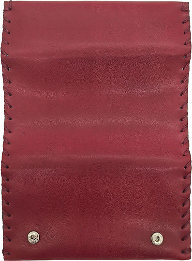 Gift-Me Tabaktasche aus Künstliches Leder mit Magnetverschluss Bordeaux