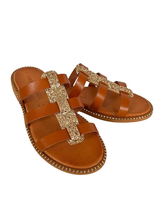 Sandale Casual Damă Din Piele Tabac Maro