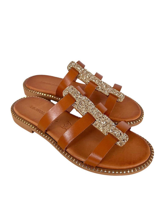 Sandale Casual Damă Din Piele Tabac Maro