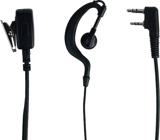 Professional Long Spiral Handsfree Micro Earpiece Ptt Lapel 2 Pin Two-Way Radios Transceivers Baofeng-original 2pcs Tc-404
