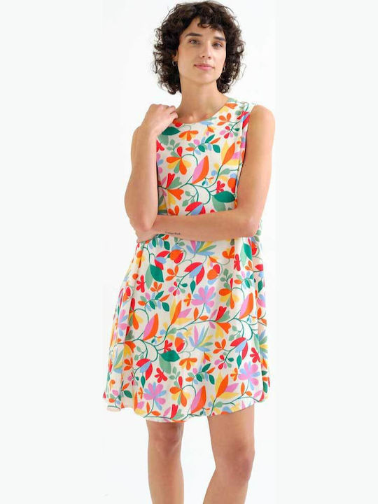 Summer Mini Shirt Dress Ecru