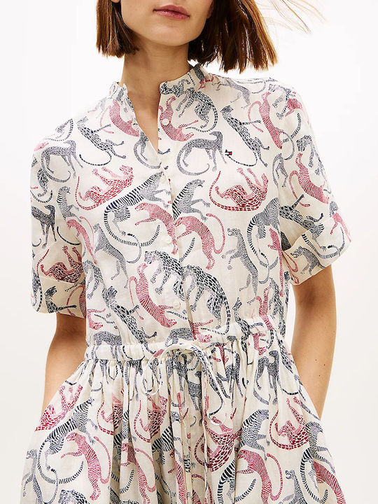 Summer Midi Shirt Dress Mixed