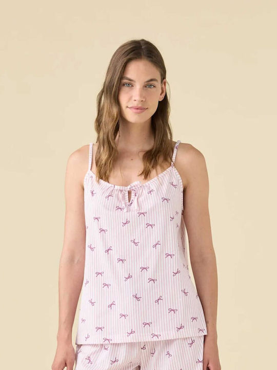 Noidinotte Καλοκαιρινό Βαμβακερό Babydoll Λιλά All