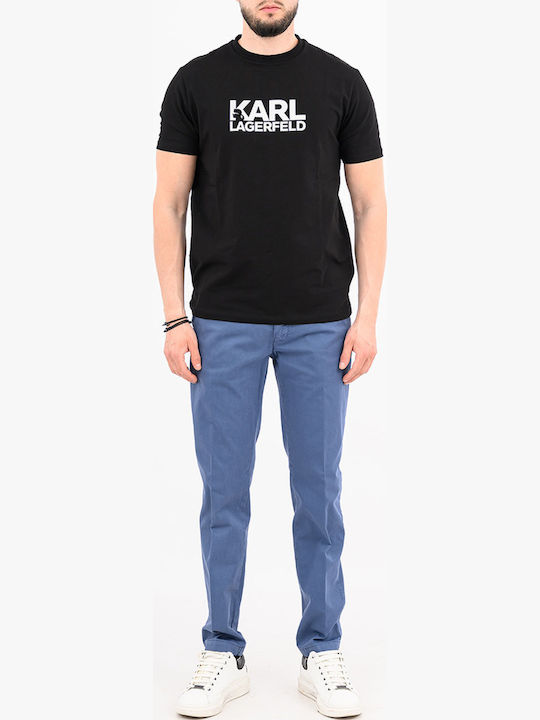 Men's Chino Trousers Elastic Slim Fit Blue