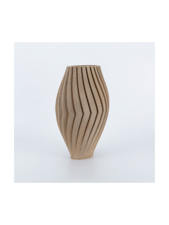Decorative Polyresin Brown Vase 24x14xH36.2cm