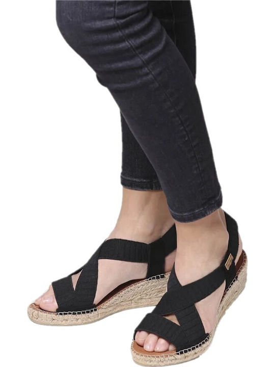 Women's Platforms In Espadrille Style Black