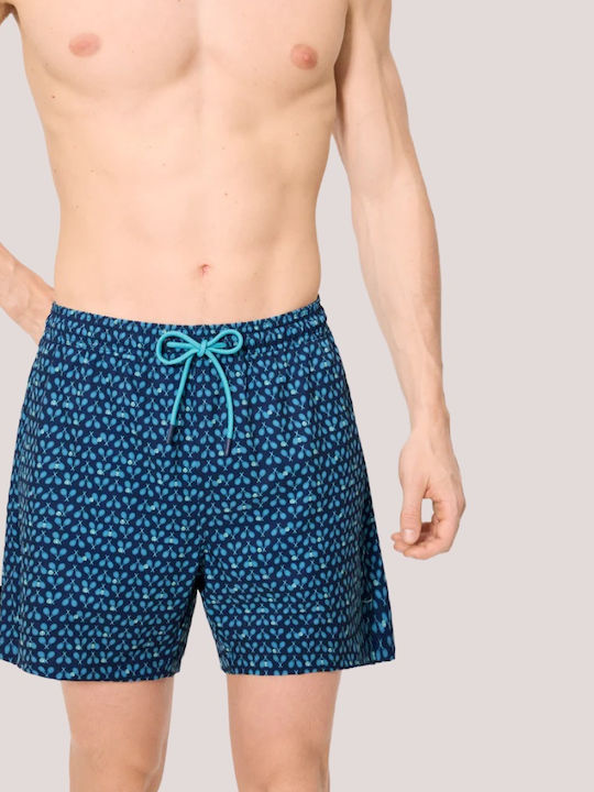 Men's Swimwear Shorts Blue with Patterns