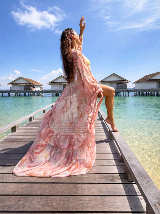 Long Women's Kimono Orange