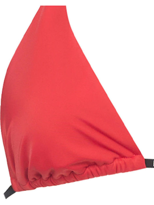 Top Bikini Triunghi Roșu