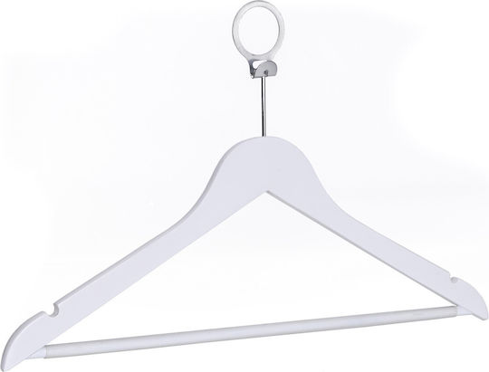 Set 100 Bucăți Cârlige Antifurt Din Lemn Alb Pentru Hotel Ideal Pentru Pantaloni Cămăși Bluze Pantaloni Tricouri Rochii