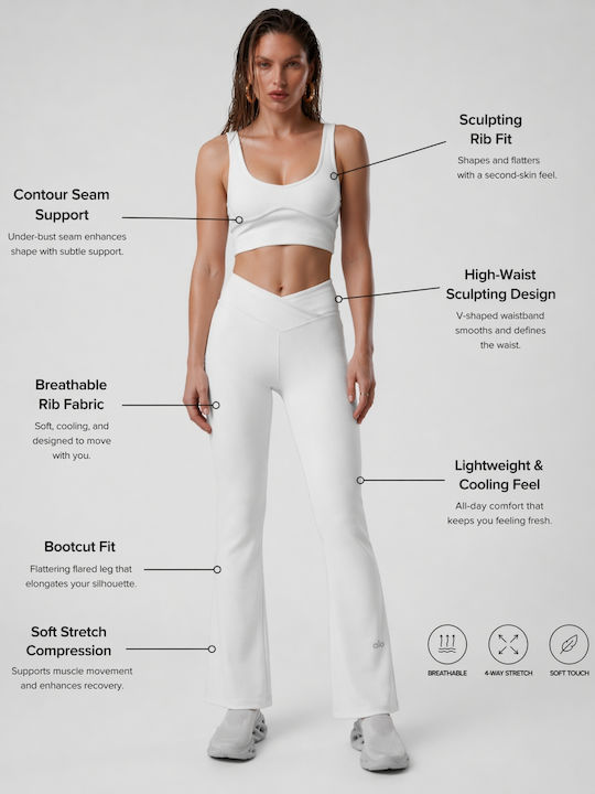 Women's White Sports Bra