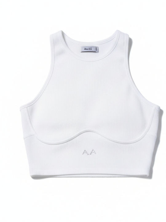 Women's White Sports Bra