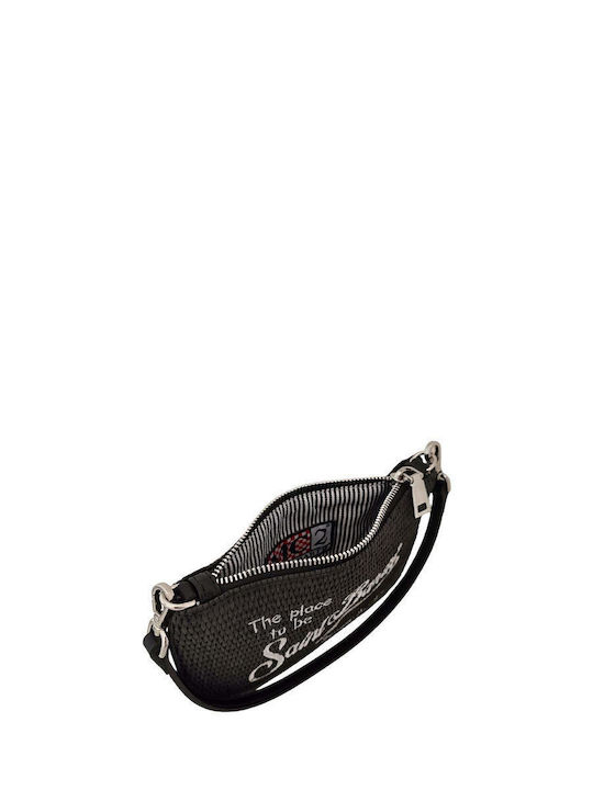 Parisienne Straw Women's Shoulder Bag Black
