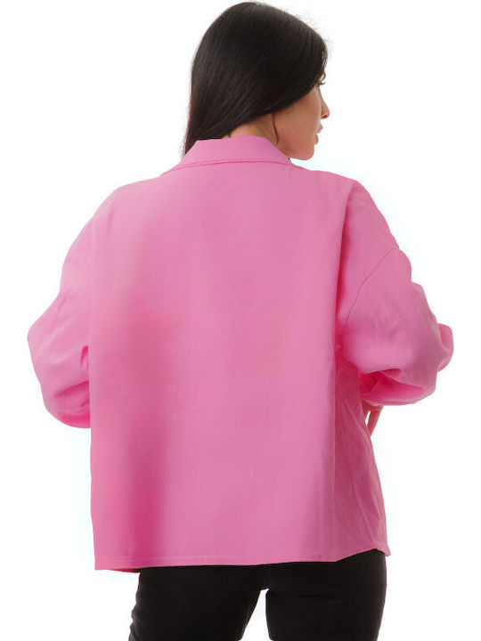 Damen Jean Jacke Rosa