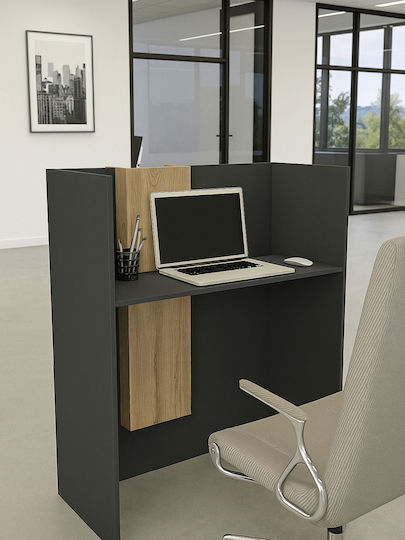 Bonveno Birou Recepție Din PAL Melaminat Antracit – Design Minimalist Elegant Spații Office 90 X 43.2 X 110.3 Cm Uuorg74