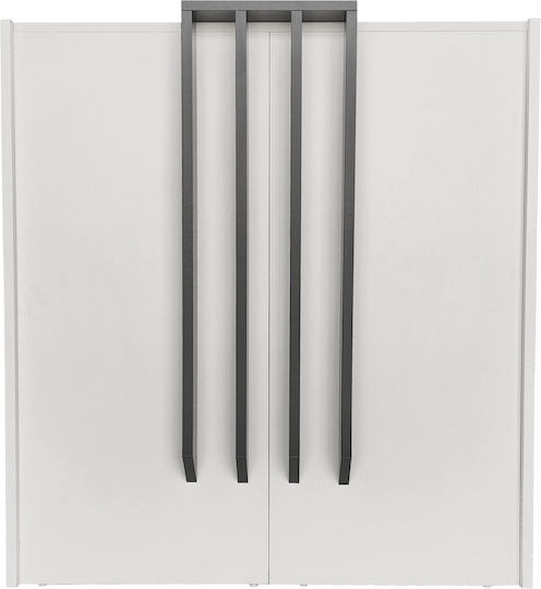 Hola Birou Recepție Realizat Din PAL Melaminat Alb-Antracit – Design Modern Profesional Pentru Zone De Recepție 93.6 X 40 X 110.3 Cm Uuorg68