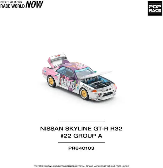Model Mașină Nissan Skyline GT-R R32 #22 Scara 1:64 Pop Race Pr640103