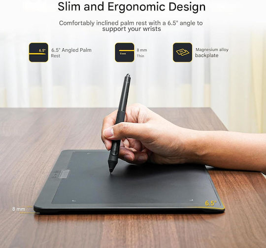 Grafidă de Design cu Ecran 12" și Bluetooth 12 x 9 inch Control De La Distanță cu 40 Funcții Programabile 2 Stylusuri 8192 Niveluri De Presiune Înclinare 60 Grade Mănușă De Desen Geantă De Transport Rezerve Toc Pentru Stylus Dongle