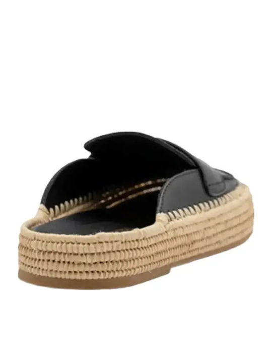 Flat Mules In Black Colour