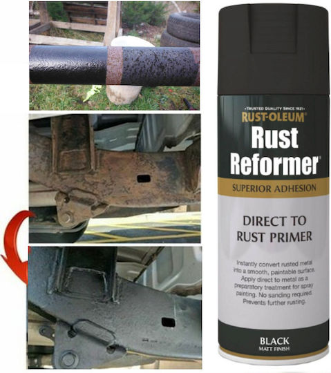 Rust-Oleum Спрей Грунд Rust Reformer с Металик Ефект Черно 400мл