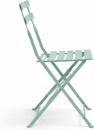 Outdoor-Stuhl Metallisch Bistro Bay Leaf Mint 2Stück 42x46x82εκ.