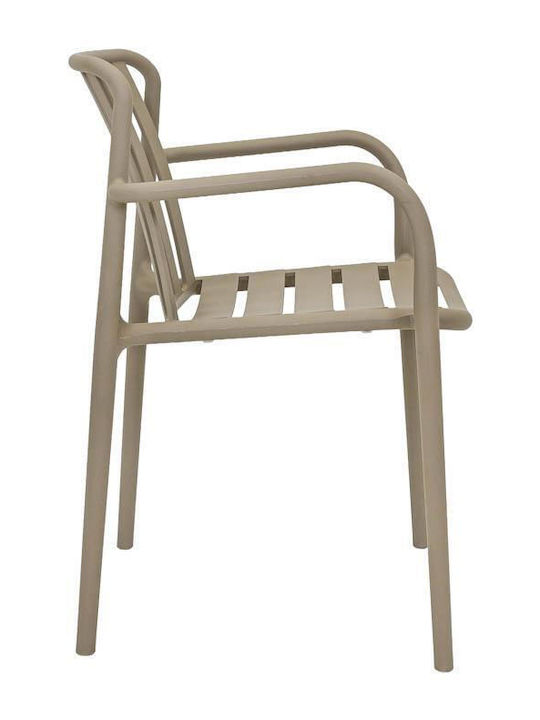 Outdoor Chair Polypropylene Sophia Khaki 57x58x82cm