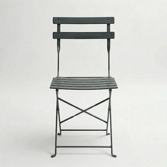 Outdoor-Stuhl Metallisch Bistro Anthracite 2Stück 42x46x82εκ.