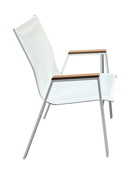 Gartenstühle Metallisch Virna Weiß E6798,2 61x56x90cm