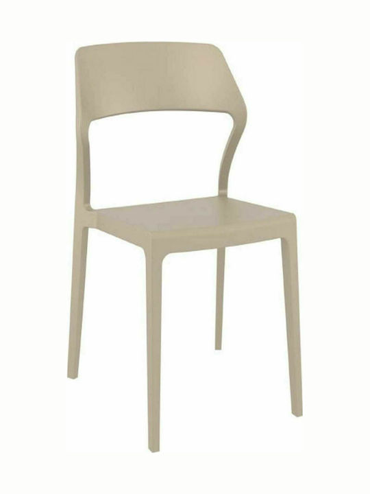 Scaun de exterior Polipropilenă Snow Taupe 52x56x83cm
