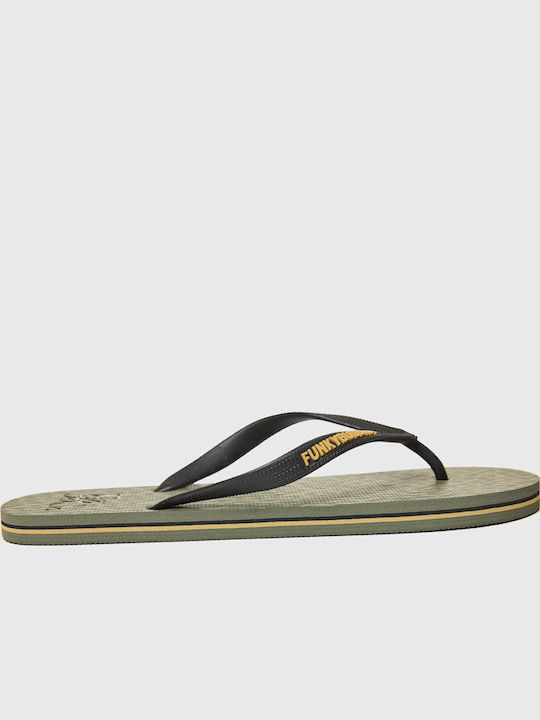 Men's Flip Flops Khaki FBM013-013-08-Deep-Forest