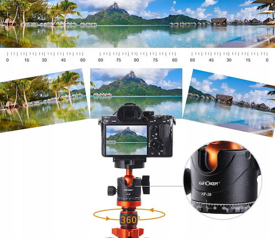 K&F Concept Aluminum Camera Tripod Up to 182cm and 10kg Load Capacity
