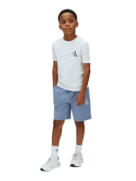 Kids Fabric Shorts/Bermuda Light Blue Logo