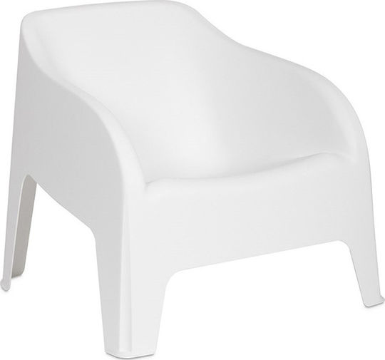 Outdoor-Stuhl Kunststoff Petra Matte Bianco 79x76.5x70εκ.