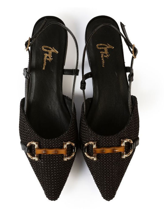 Δερμάτινες Γυναικείες Μπαλαρίνες Slingback σε Γκρι Χρώμα
