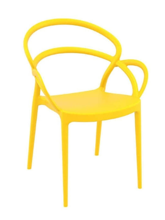 Outdoor Chair Polypropylene Mila Yellow 58x74x98cm