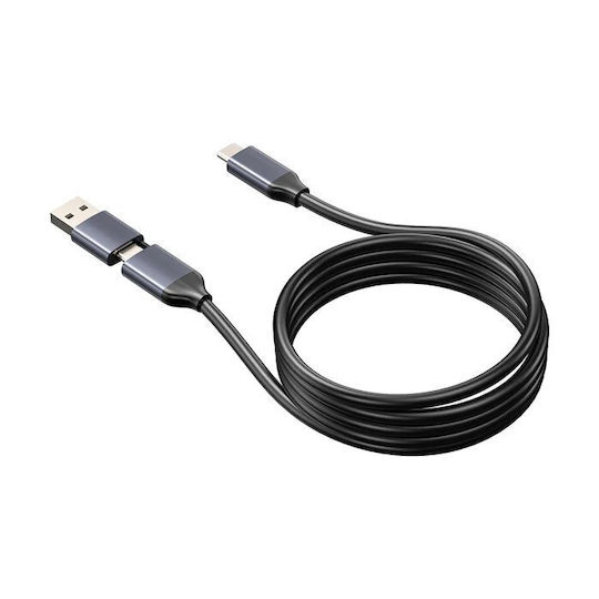 Unitek D1135A Dock / USB-C Dockingstation mit 4K-Unterstützung PowerDelivery Ethernet und Verbindung für 3 Monitore Silber
