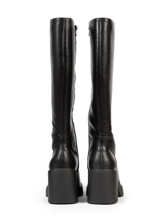 Damenstiefel mit Hochhack Schwarz TW B23306-26 Schwarz