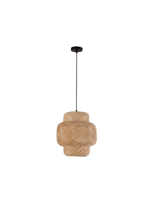 Agora Lighting Ρυθμιζόμενο Κρεμαστό Φωτιστικό Μαύρο Boho με Ντουί E27