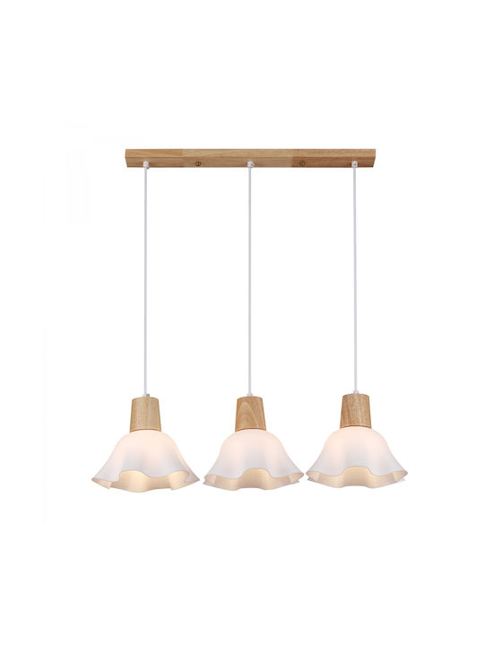 Agora Lighting Ballerina Ρυθμιζόμενο Κρεμαστό Φωτιστικό Λευκό Ράγα με Ντουί E27 82x90x90εκ.