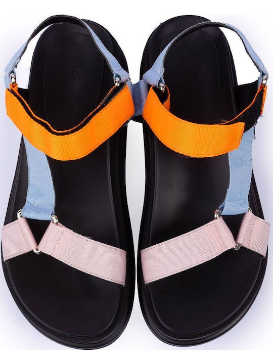Women's Flat Sandals Flatforms TL LK-ZT-409 Black Multi