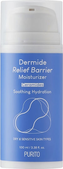 Purito Dermide Relief Barrier Light Ενυδατική Κρέμα με Υαλουρονικό Οξύ 100ml