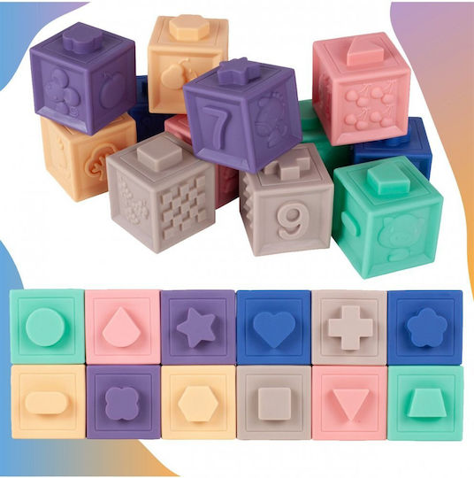 MalPlay Educational Building Blocks for 6+ Months 12 Pieces