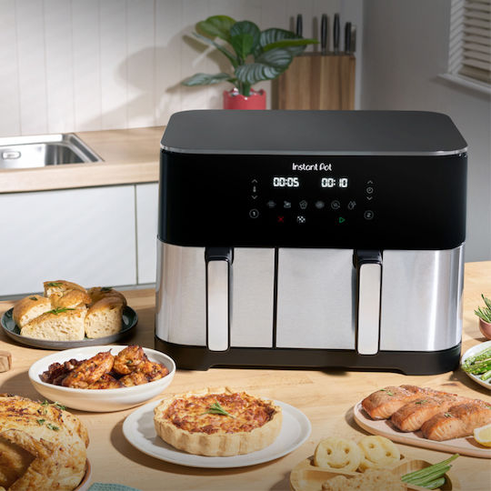 Instant Pot Instant Vortex Air Fryer με Wi-Fi & Διπλό Αποσπώμενο Κάδο 11lt Μαύρο