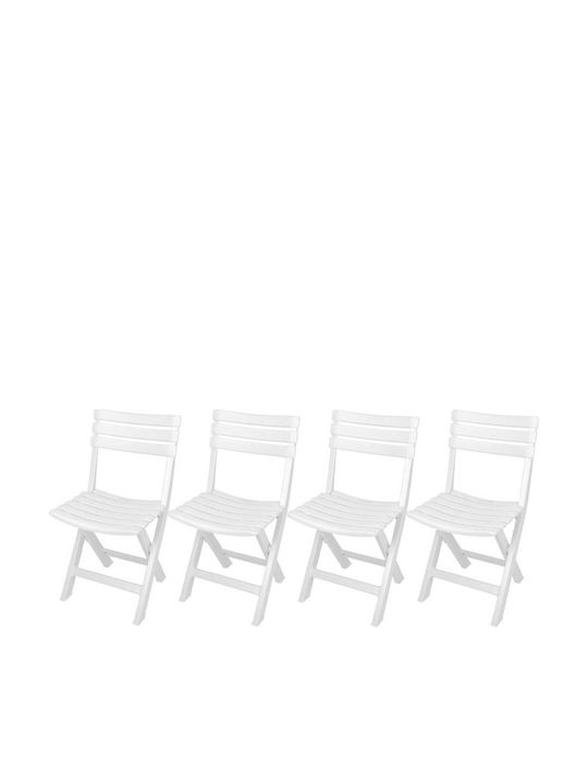 Καρέκλα Catering Πλαστική Λευκό 4τμχ